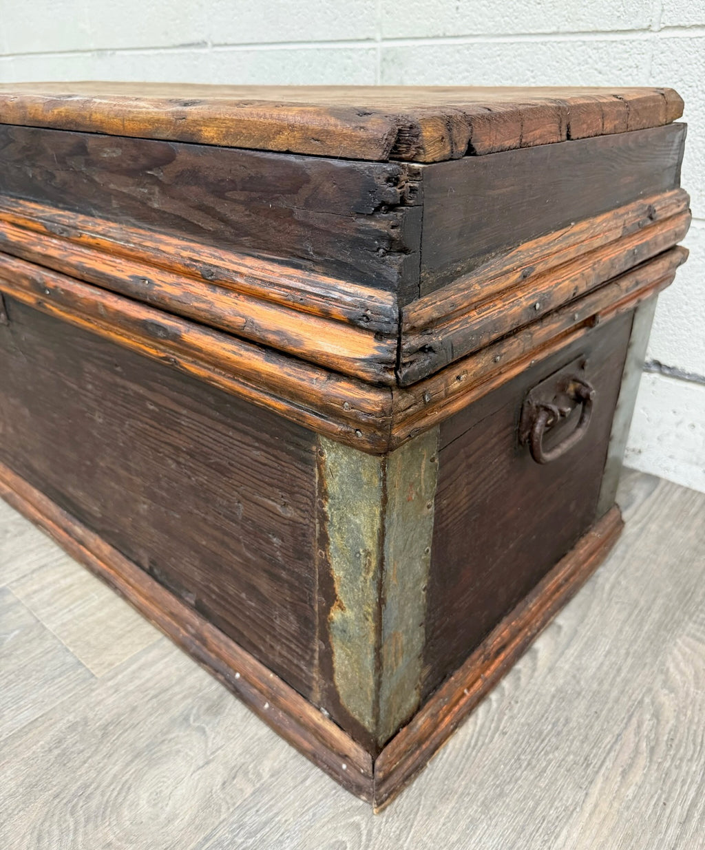 Antique Primitive Pine Blanket Chest