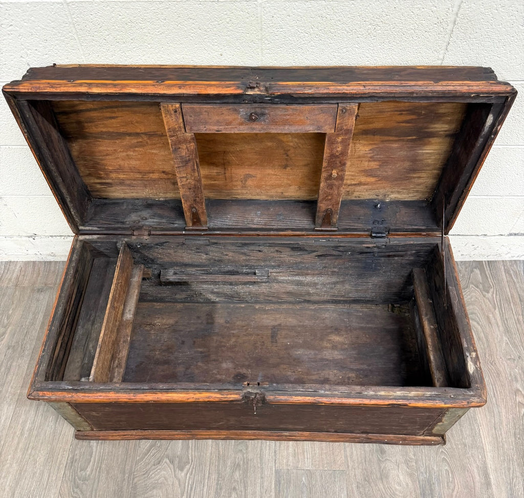 Antique Primitive Pine Blanket Chest