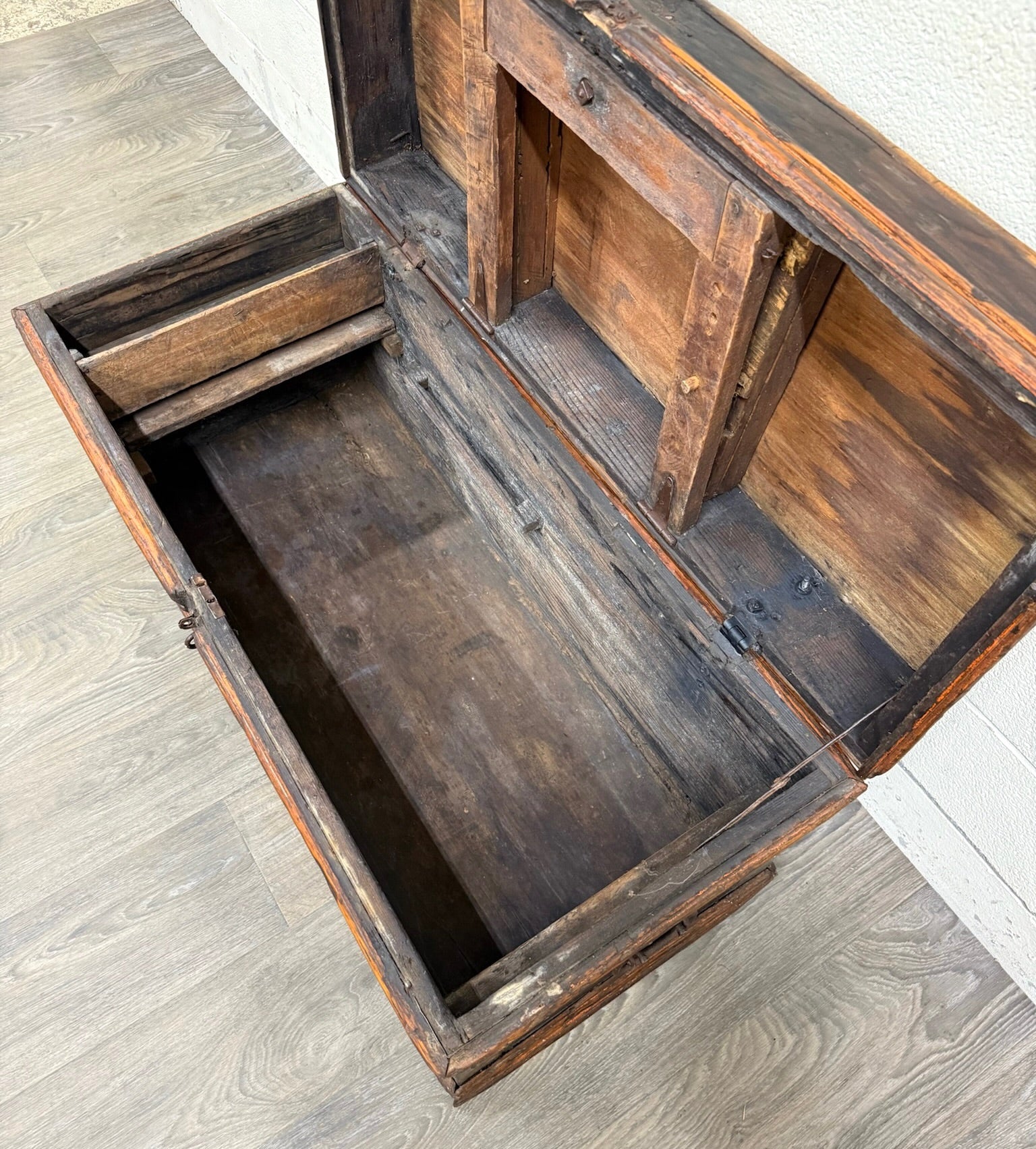 Antique Primitive Pine Blanket Chest