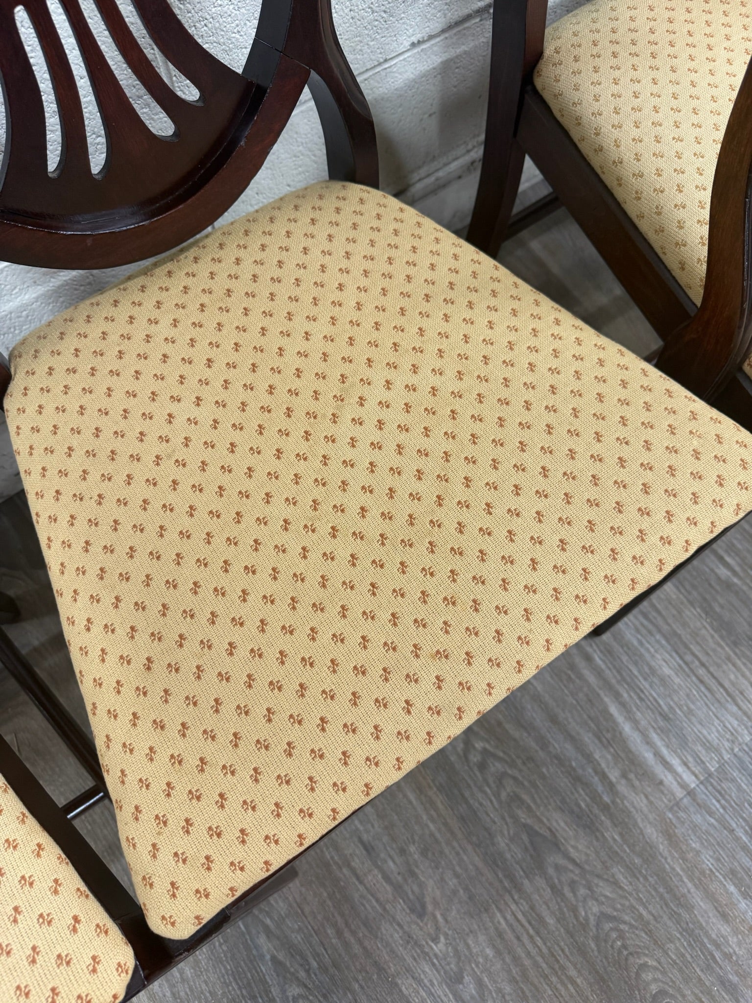 Antique Hepplewhite Duncan Phyfe Style Mahogany Dining Chairs - Set of 6
