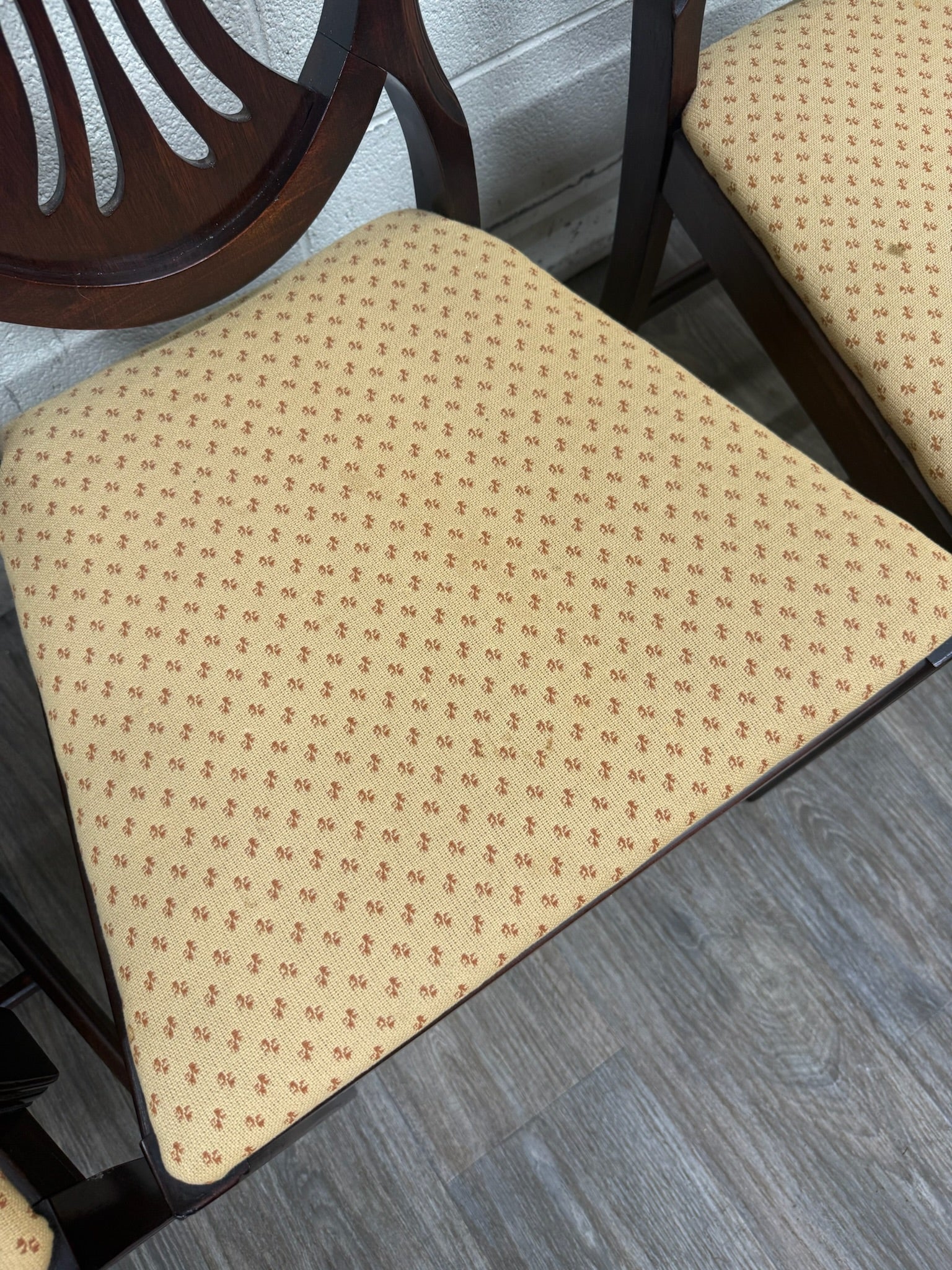 Antique Hepplewhite Duncan Phyfe Style Mahogany Dining Chairs - Set of 6