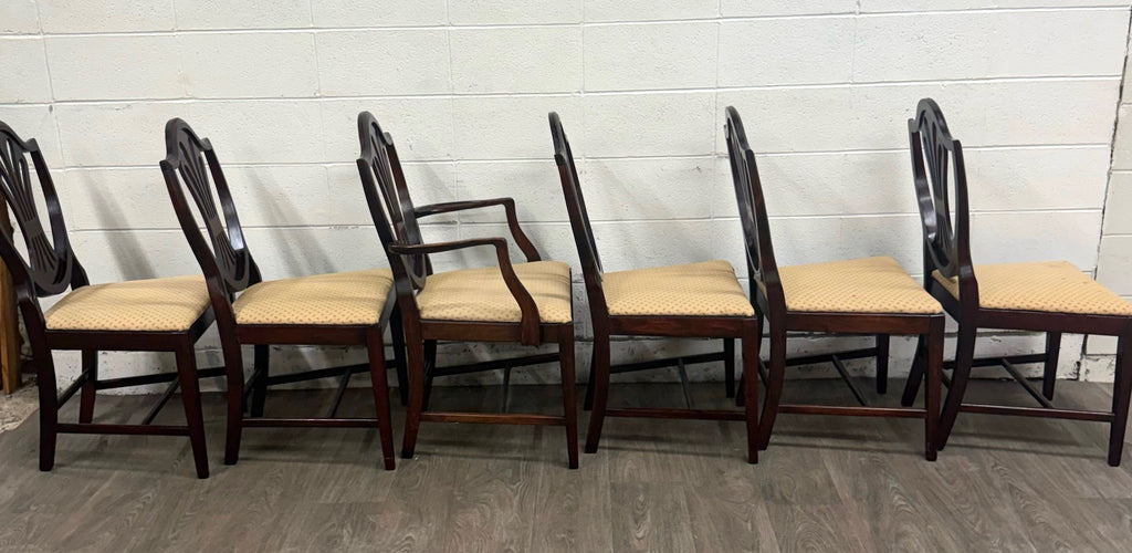 Antique Hepplewhite Duncan Phyfe Style Mahogany Dining Chairs - Set of 6