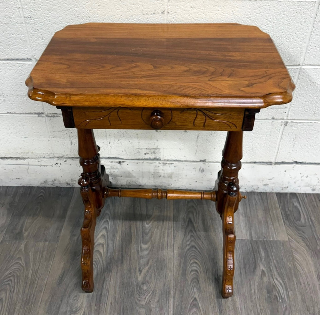 Antique Victorian Eastlake Aesthetic Movement Walnut Side Table Parlor Table