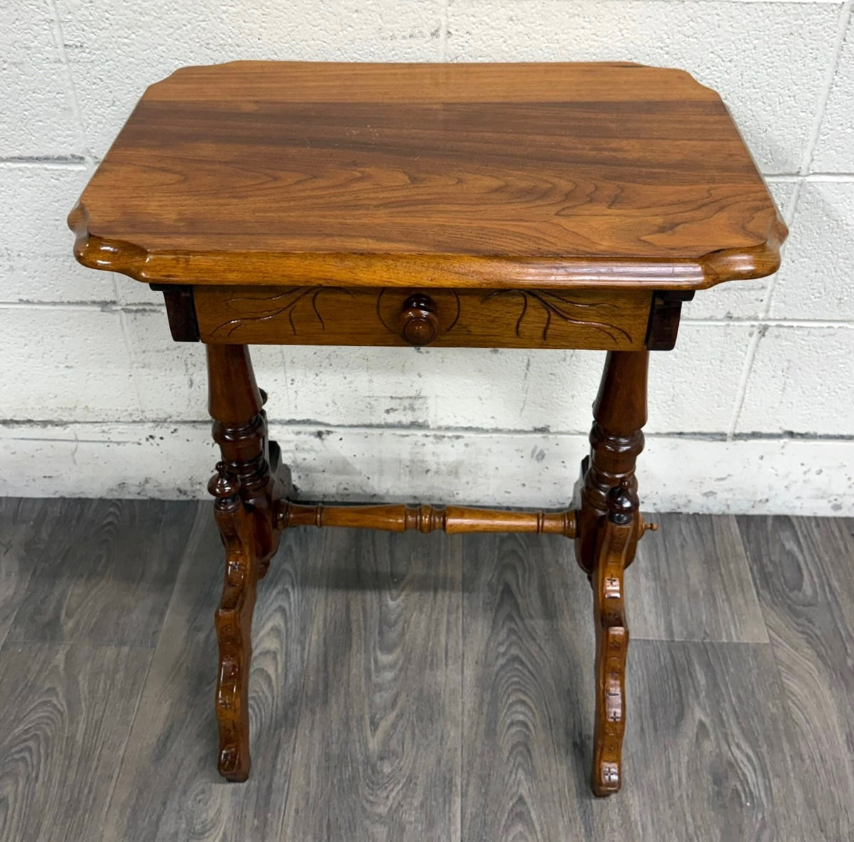 Antique Victorian Eastlake Aesthetic Movement Walnut Side Table Parlor Table