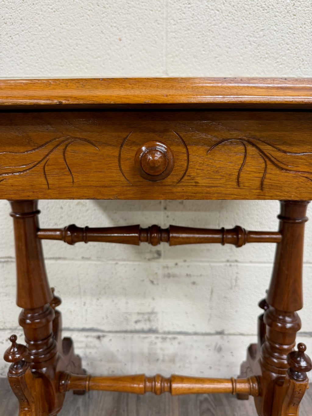 Antique Victorian Eastlake Aesthetic Movement Walnut Side Table Parlor Table