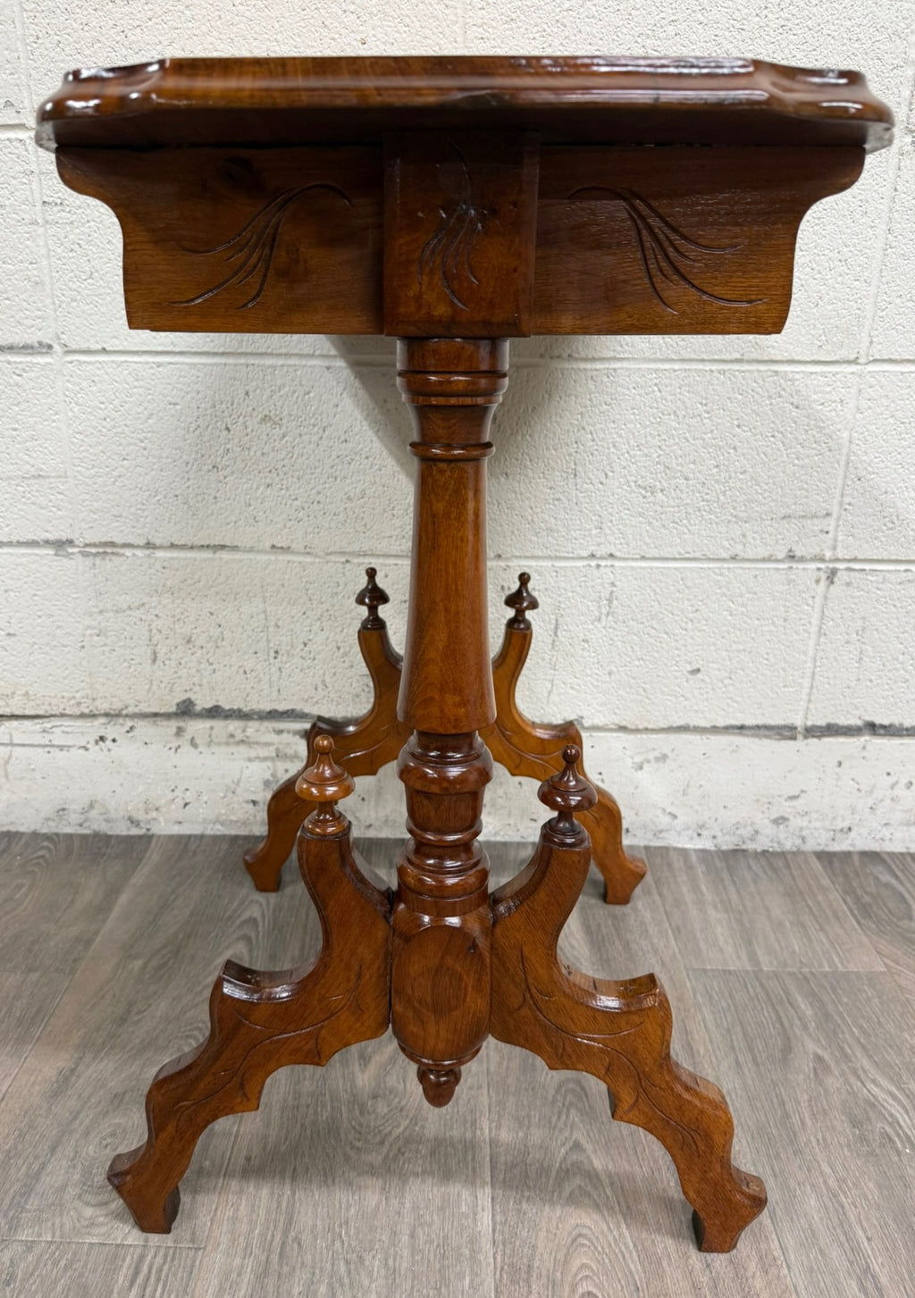 Antique Victorian Eastlake Aesthetic Movement Walnut Side Table Parlor Table