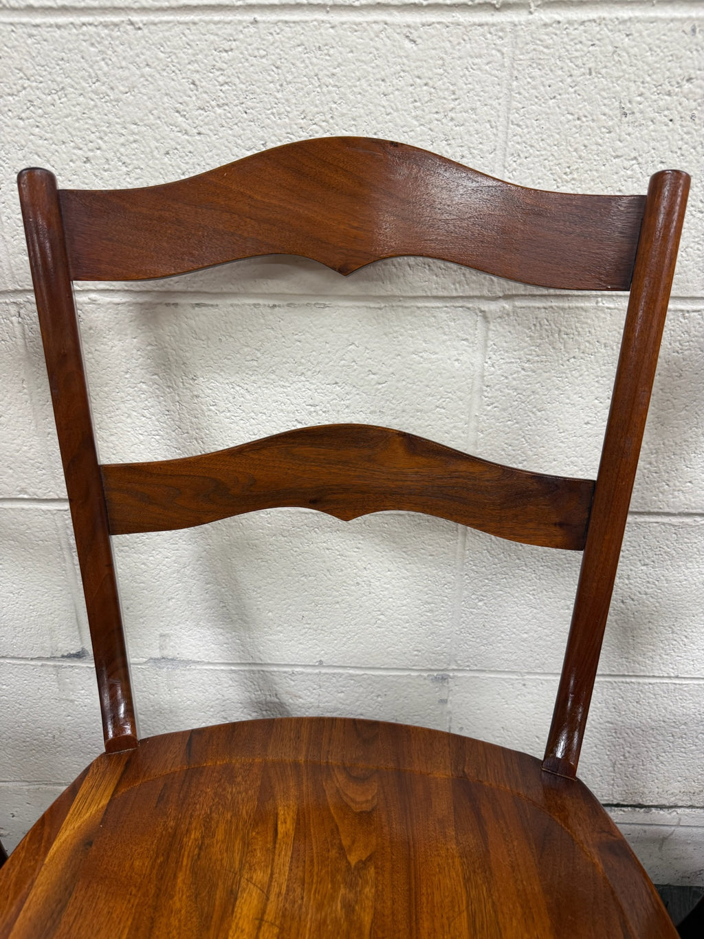 Vintage Colonial Revival Early American Style Walnut Dining Chairs - Set of 6