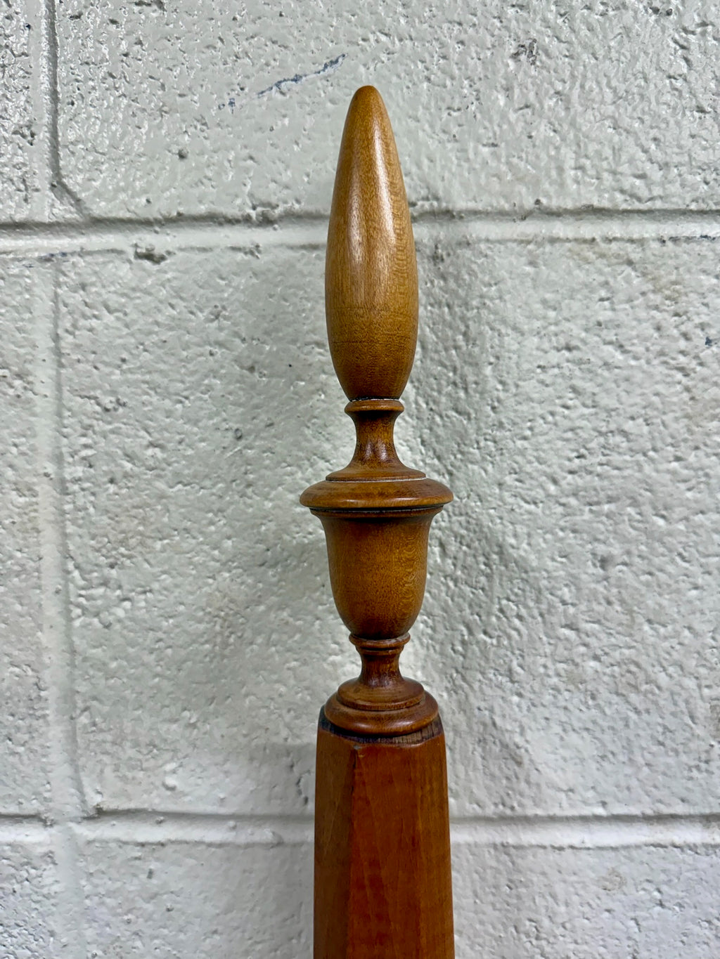 Antique Full Size American Sheraton Style Maple Pencil Post Headboard