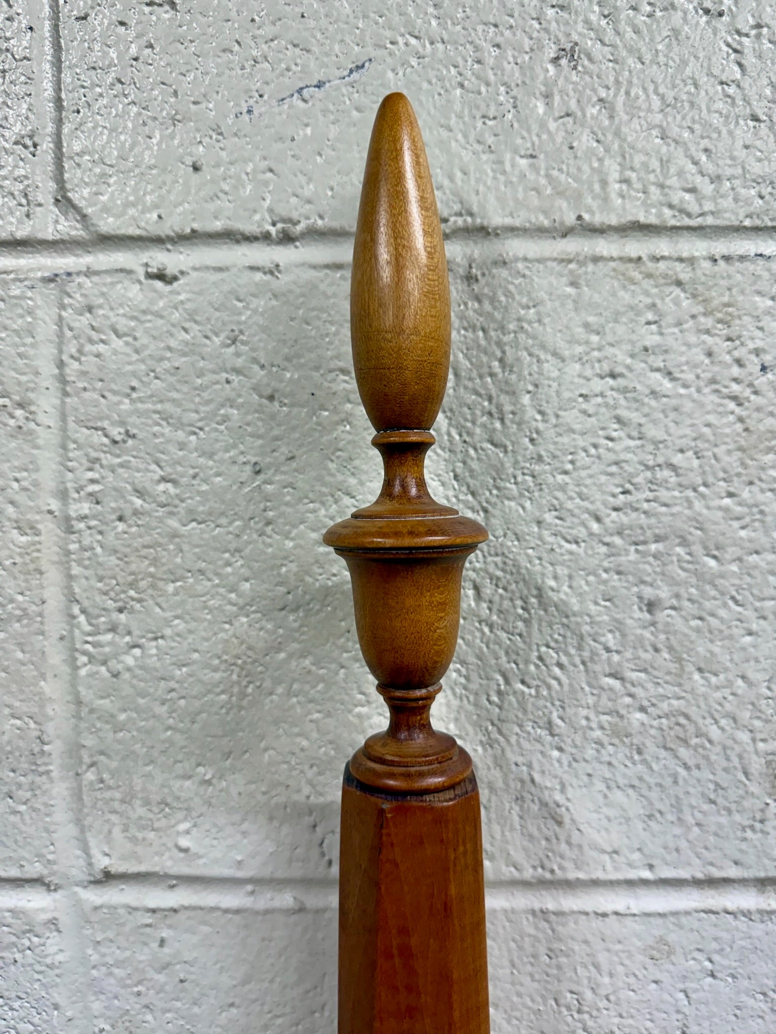 Antique Full Size American Sheraton Style Maple Pencil Post Headboard