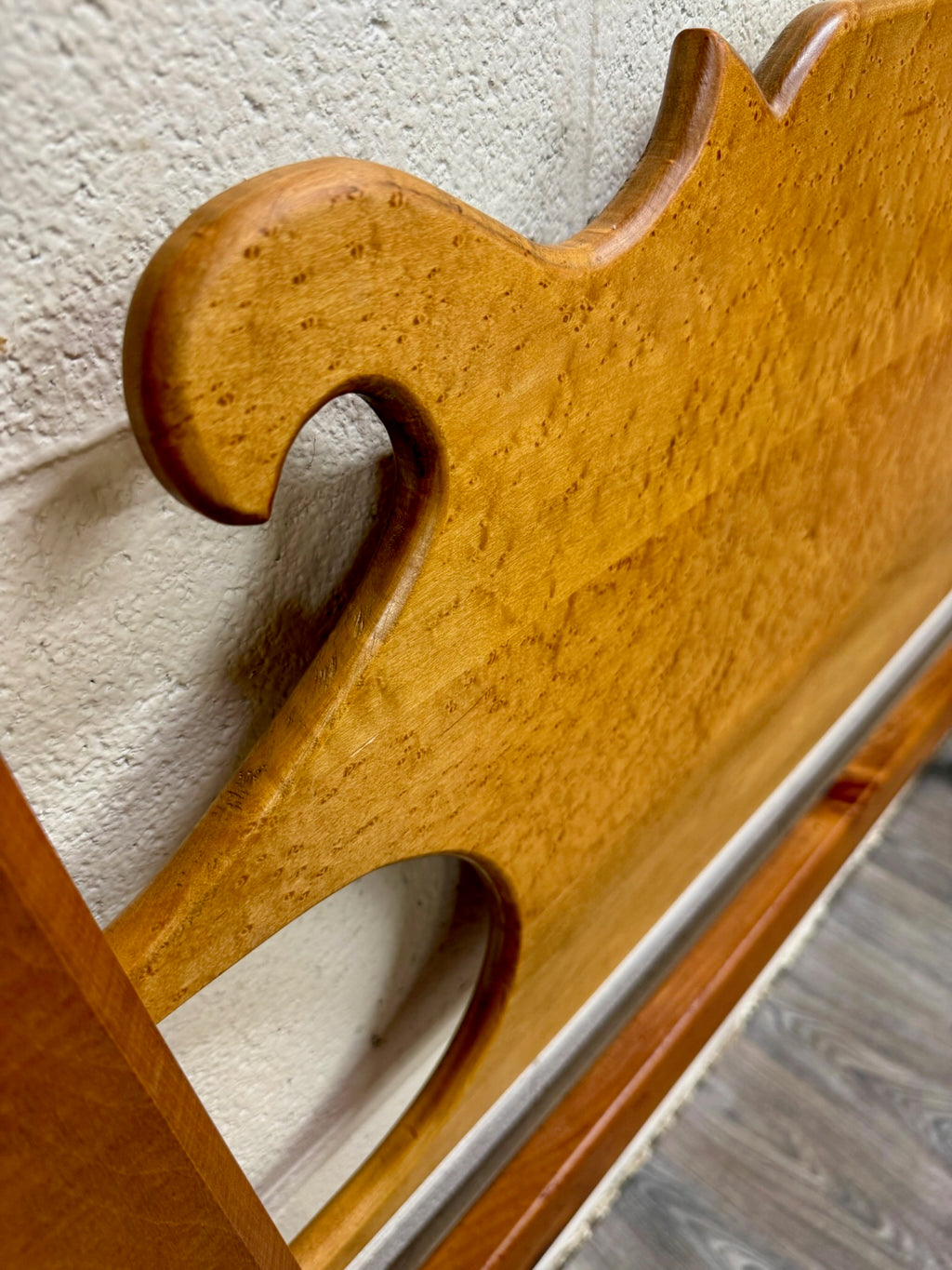 Antique Full Size American Sheraton Style Maple Pencil Post Headboard