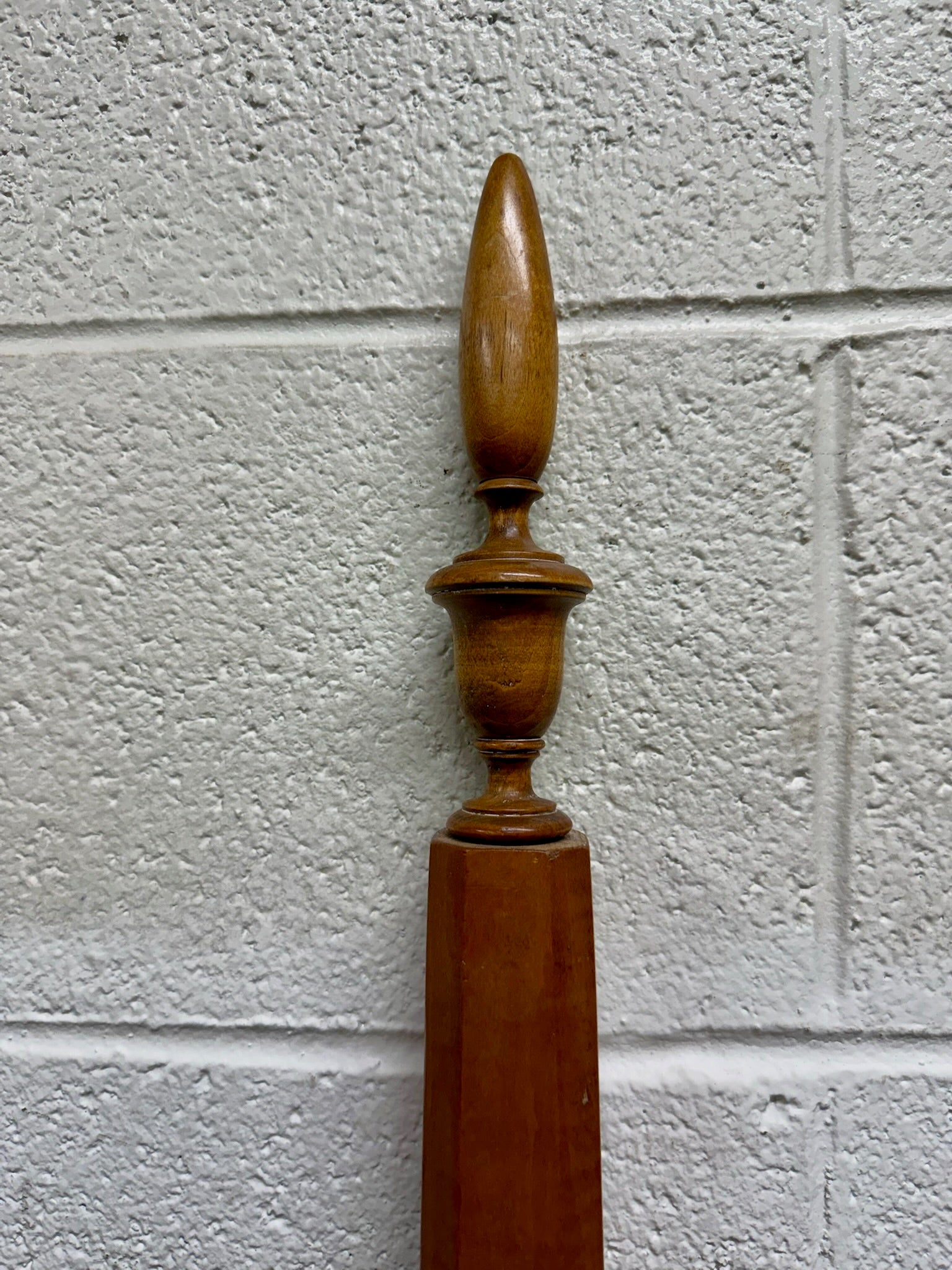 Antique Full Size American Sheraton Style Maple Pencil Post Headboard