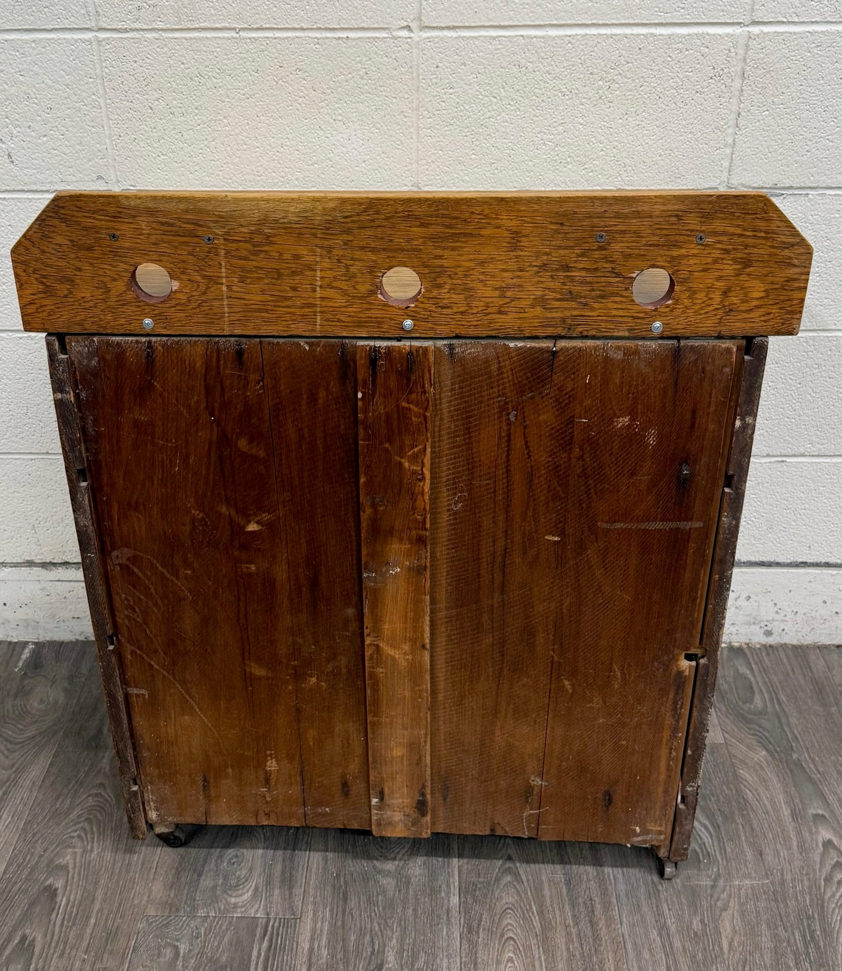 Antique Late Victorian Eastlake Style Golden Oak Washstand Commode