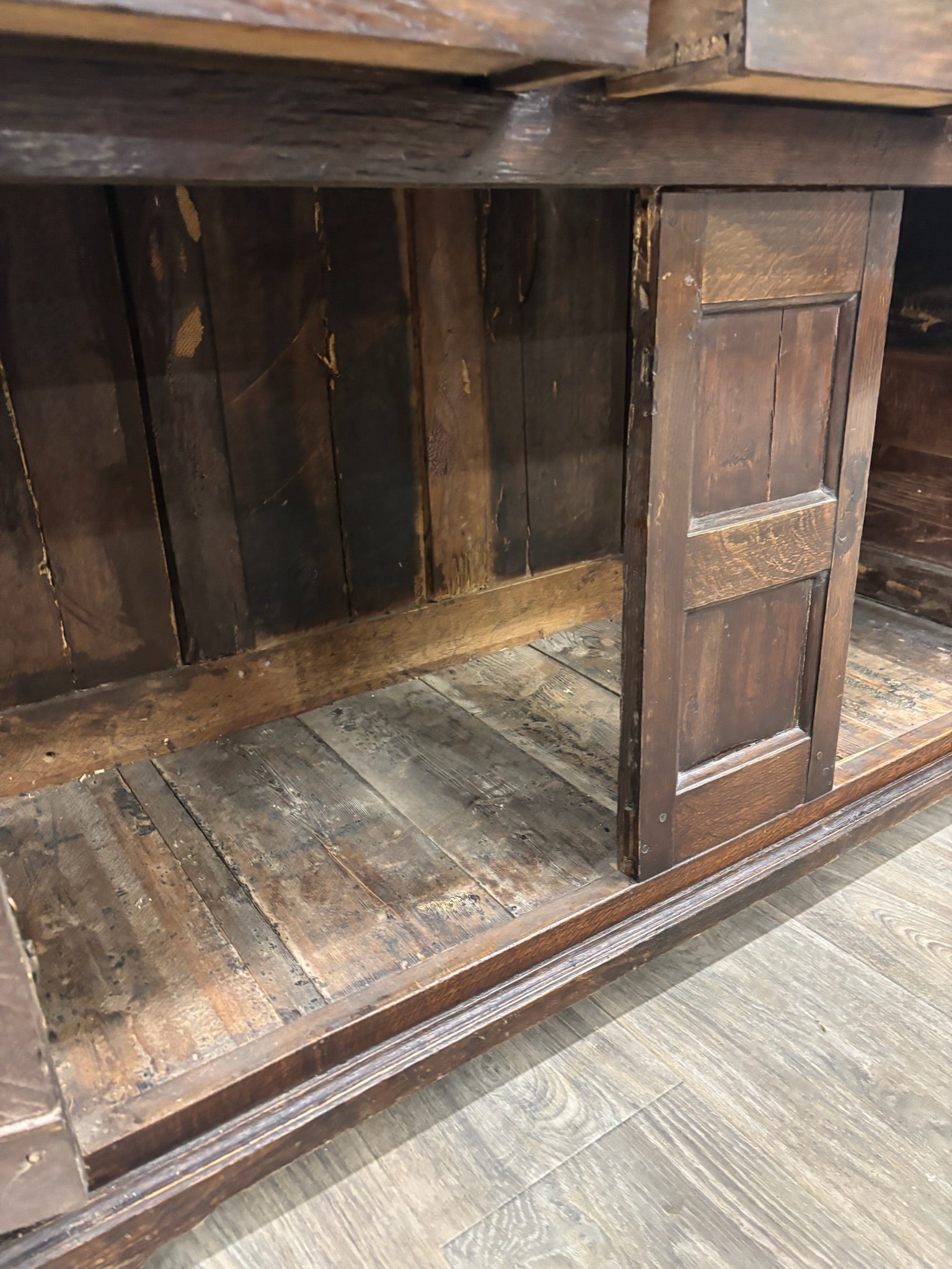 Antique English Oak Pewter Cupboard Welsh Style Dresser