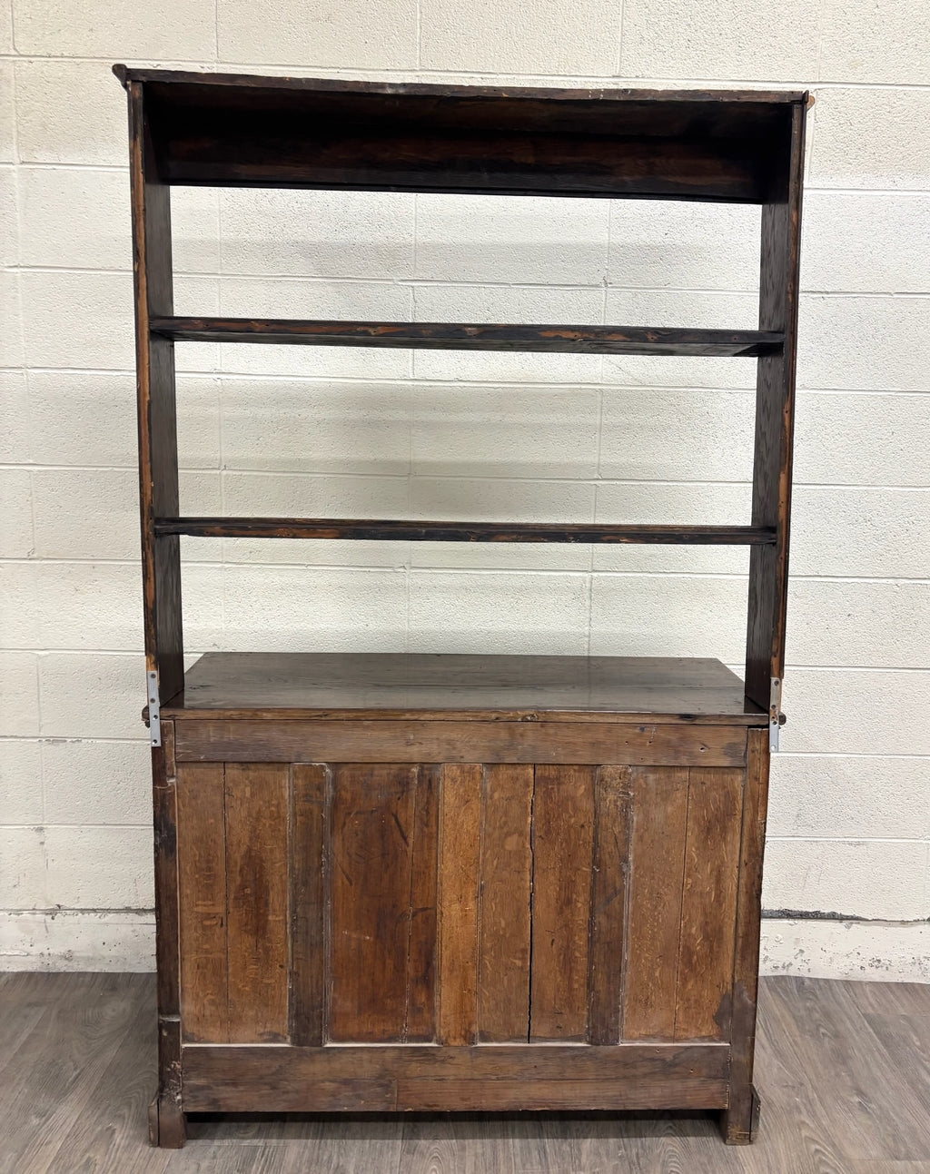 Antique English Oak Pewter Cupboard Welsh Style Dresser