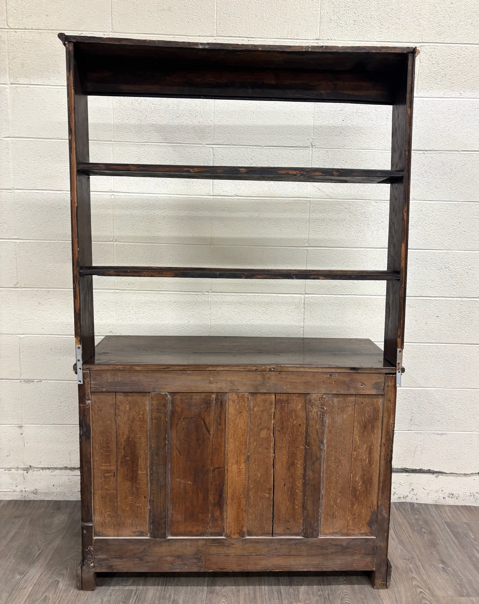 Antique English Oak Pewter Cupboard Welsh Style Dresser