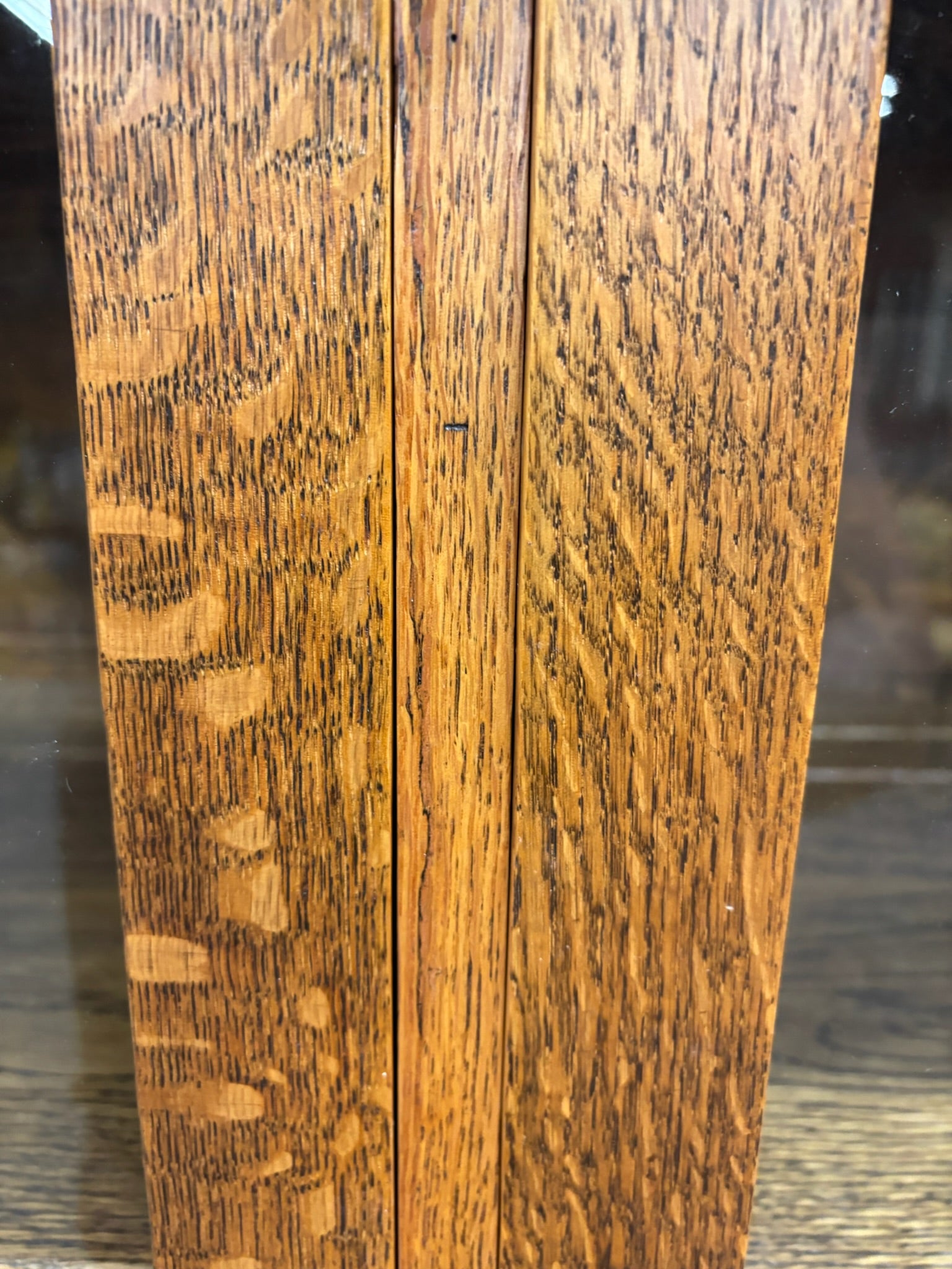 Antique Mission Arts & Crafts Quarter Sawn Oak Bookcase Display Cabinet