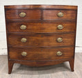 Antique Federal Hepplewhite Style Bowfront Mahogany Chest Dresser