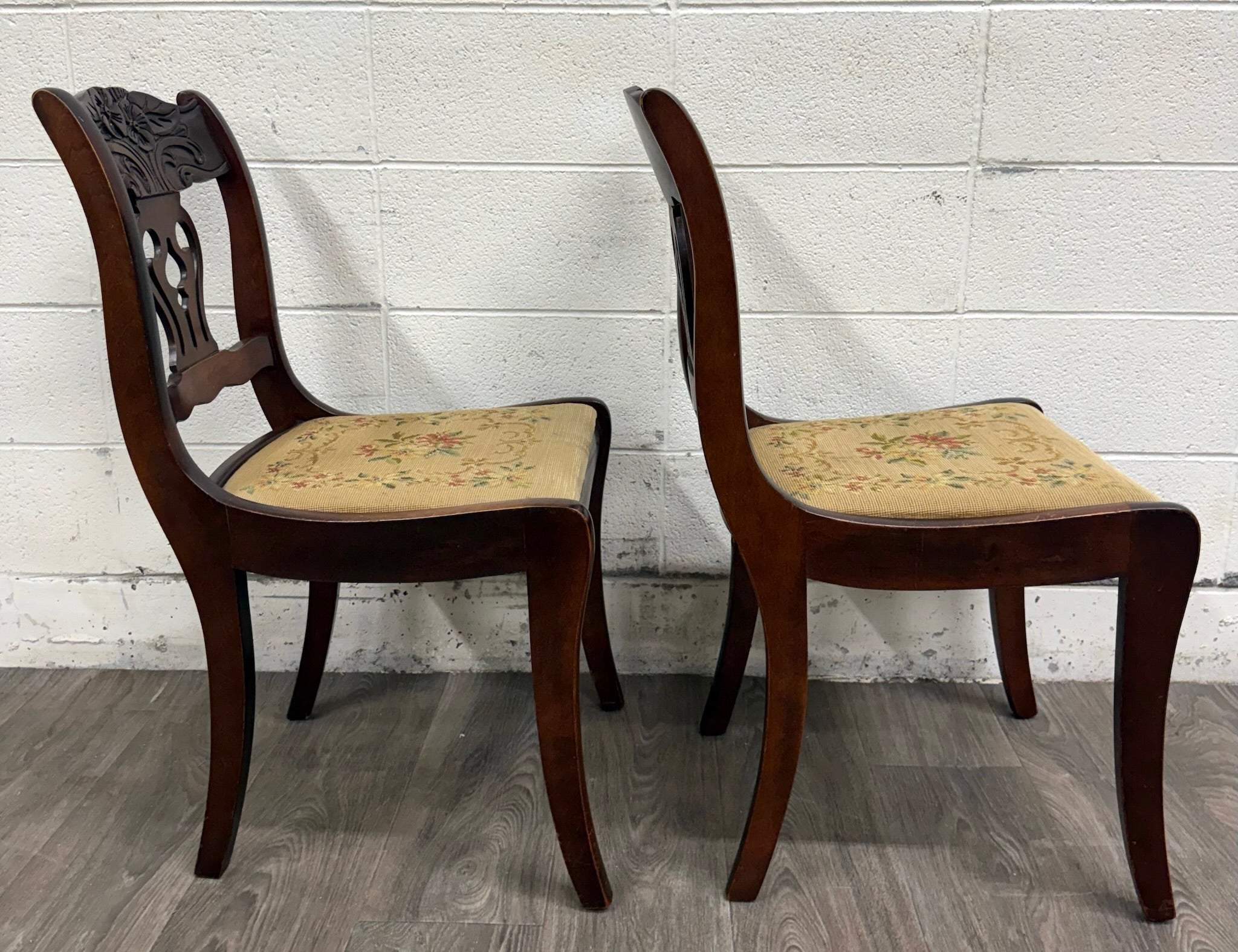 Vintage Associated Factories Duncan Phyfe Regency Style Mahogany Dining Chairs
