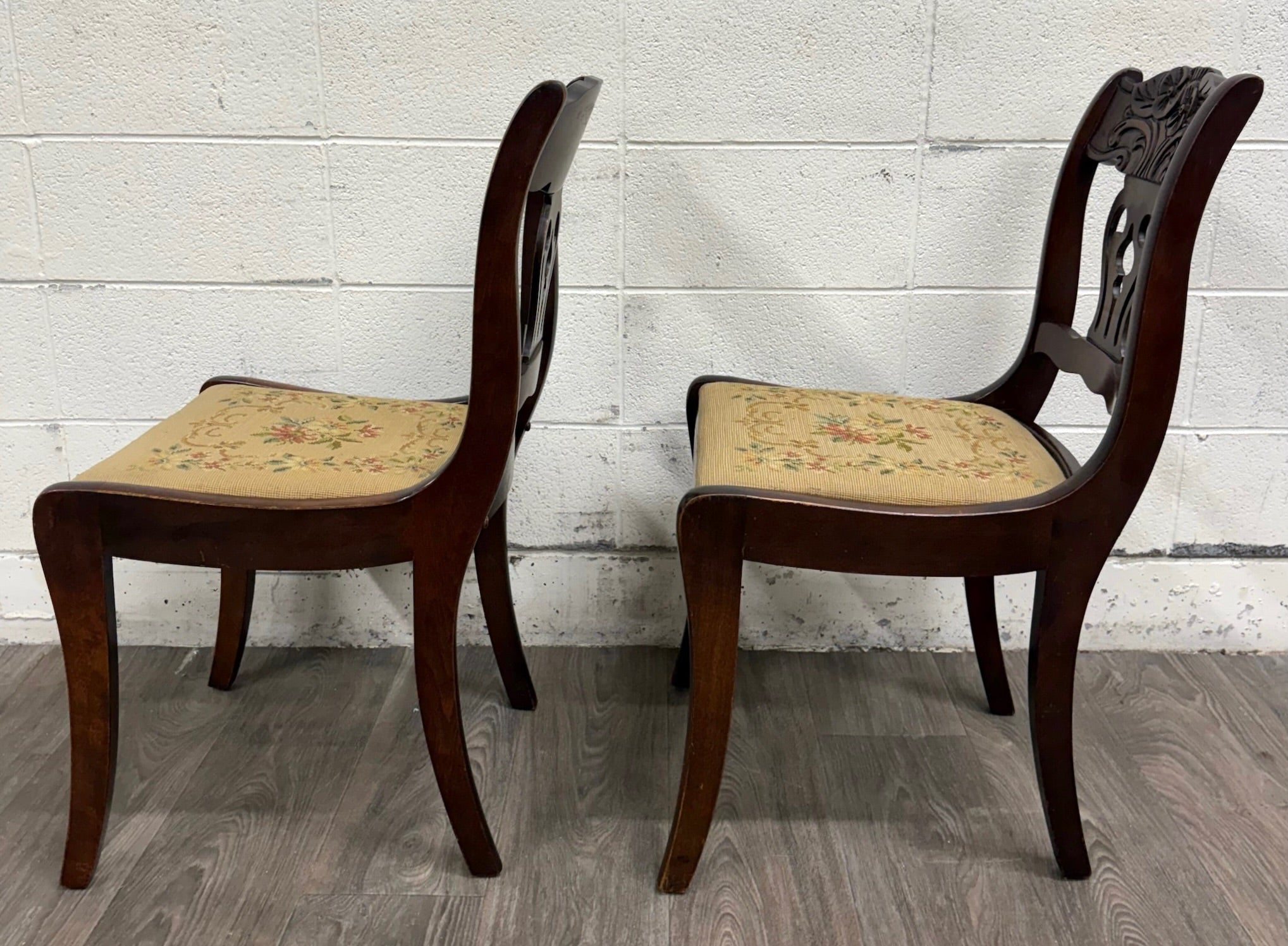 Vintage Associated Factories Duncan Phyfe Regency Style Mahogany Dining Chairs