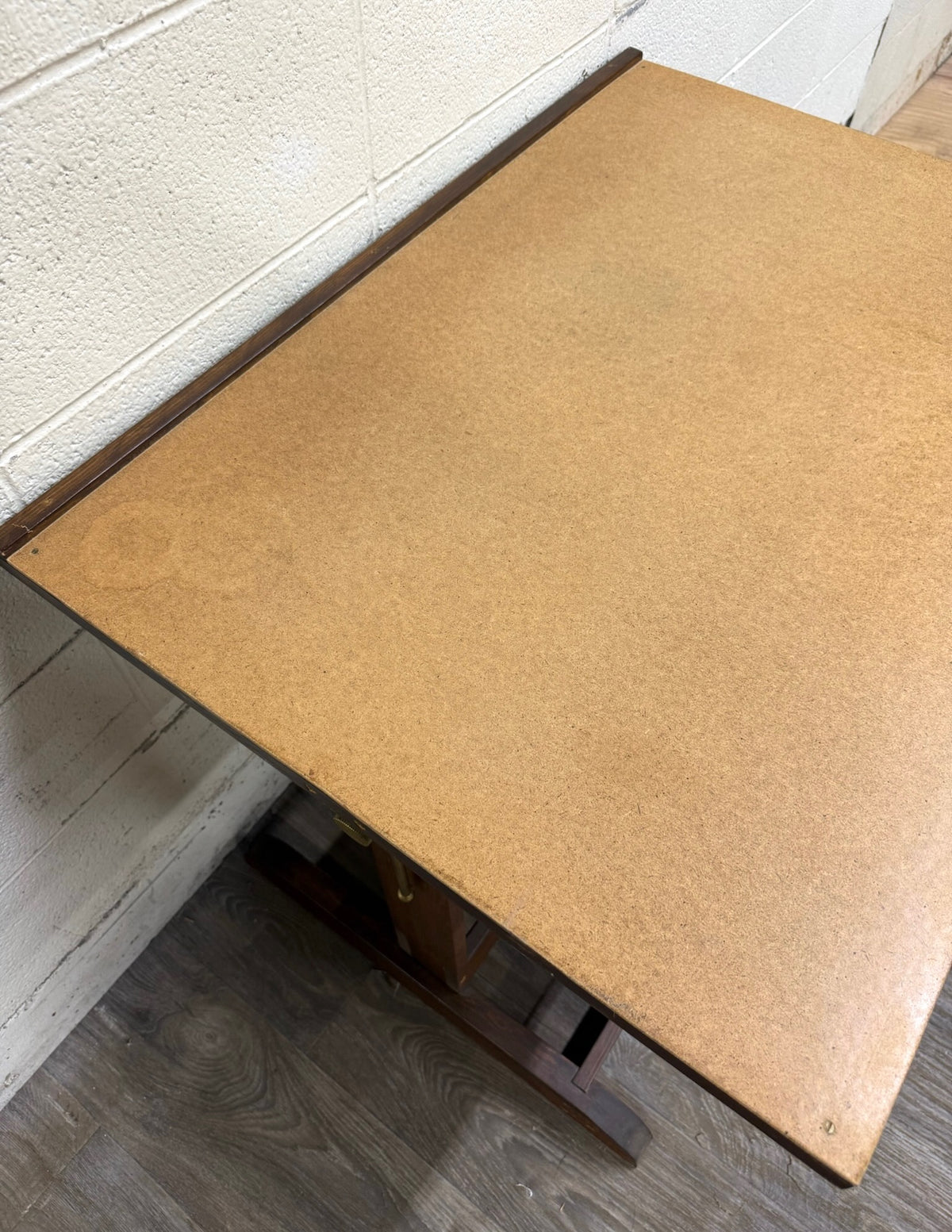 Vintage Adjustable Architect Drafting Table with Storage Compartment