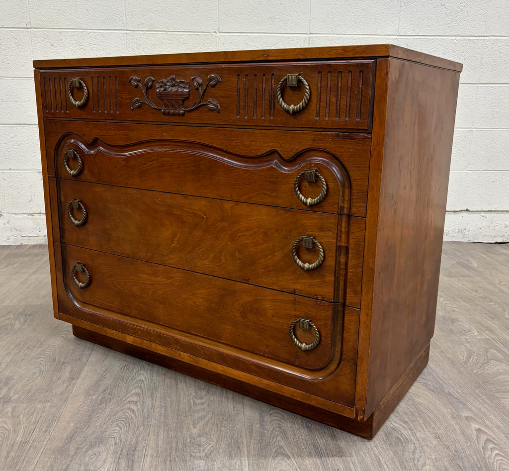 Vintage Johnson Furniture Co 1930s Walnut Chest of Drawers