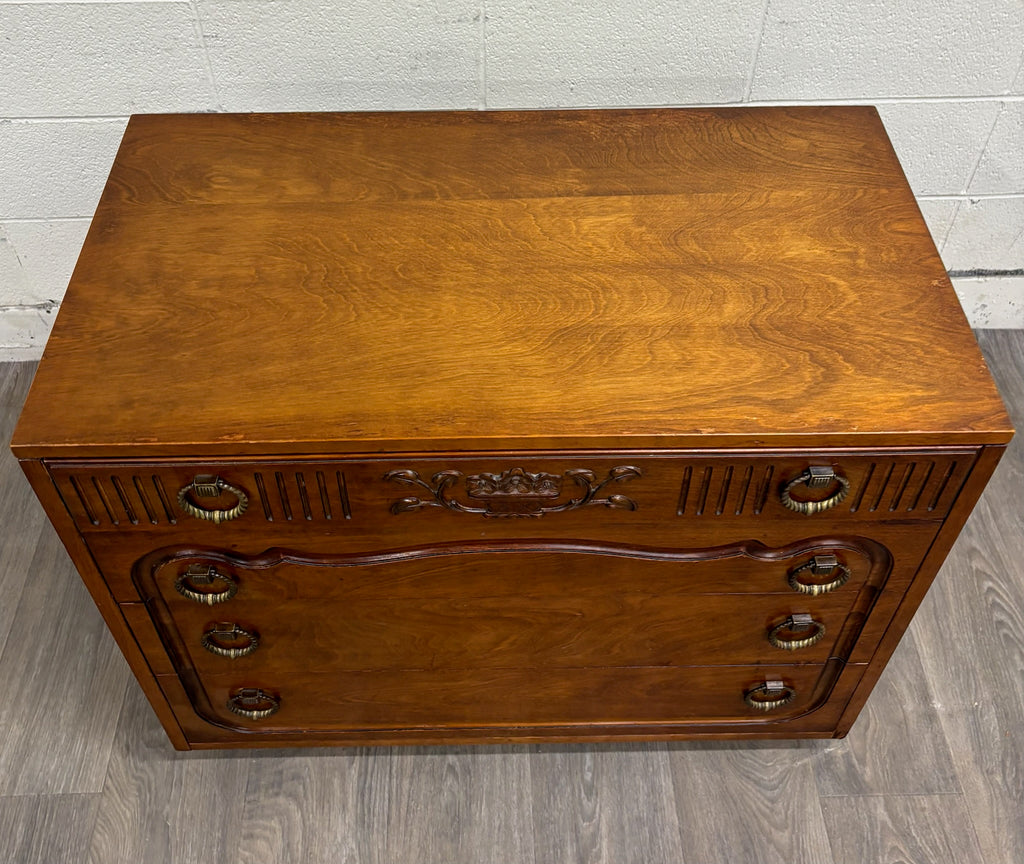 Vintage Johnson Furniture Co 1930s Walnut Chest of Drawers