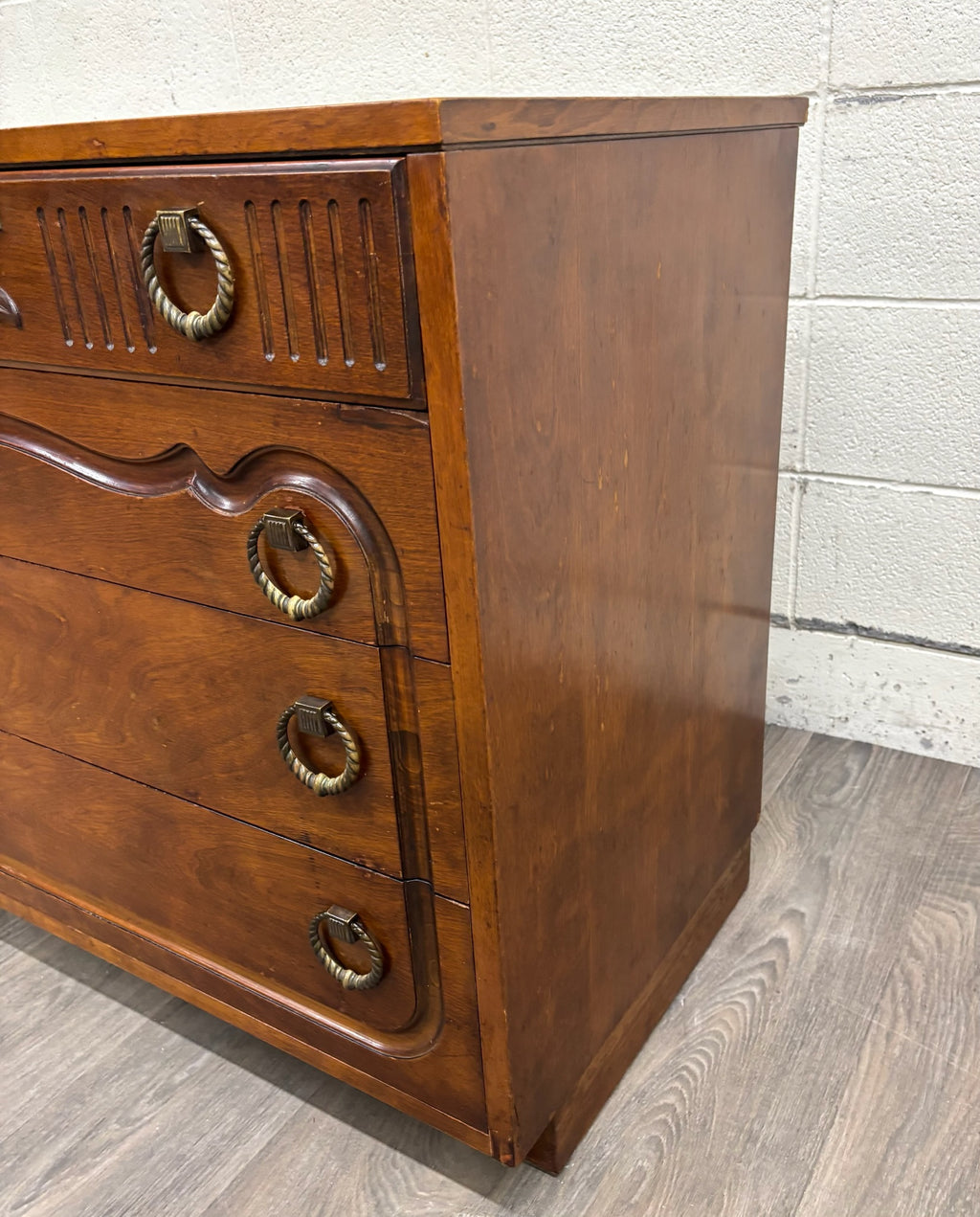 Vintage Johnson Furniture Co 1930s Walnut Chest of Drawers