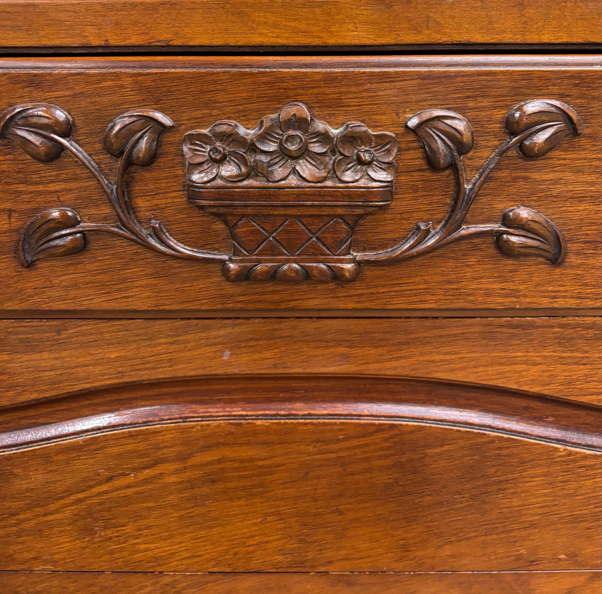 Vintage Johnson Furniture Co 1930s Walnut Chest of Drawers
