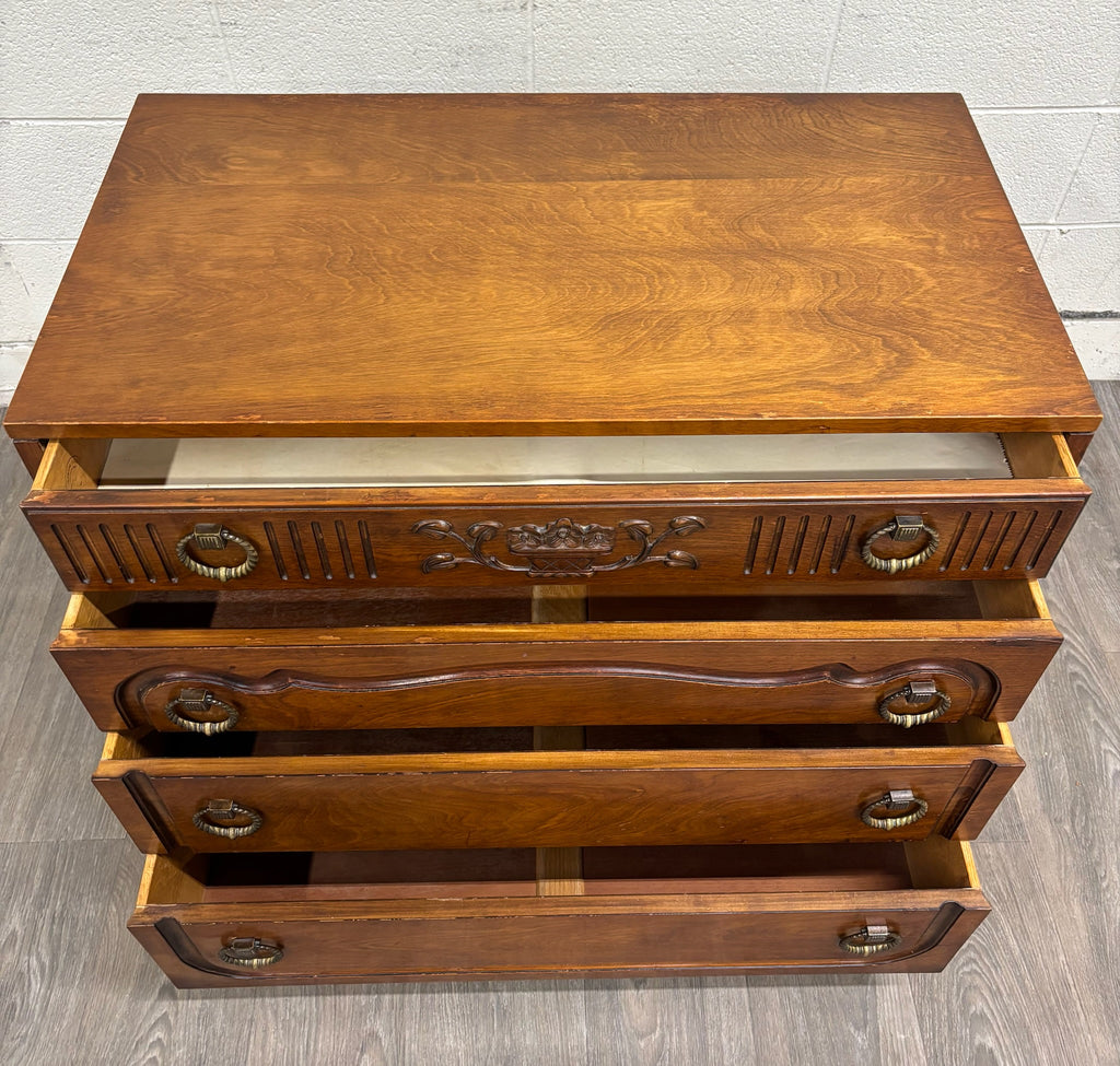 Vintage Johnson Furniture Co 1930s Walnut Chest of Drawers