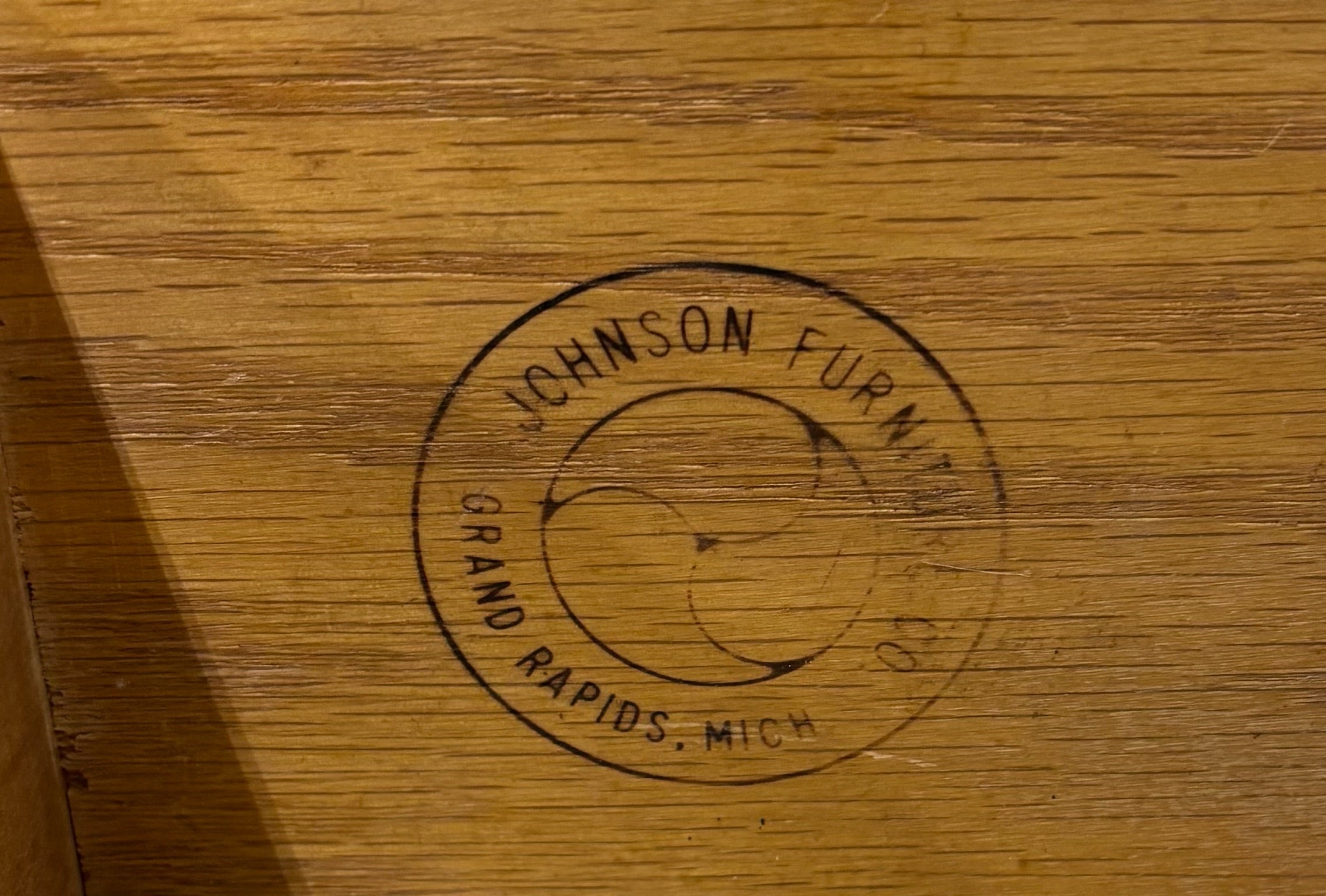 Vintage Johnson Furniture Co 1930s Walnut Chest of Drawers