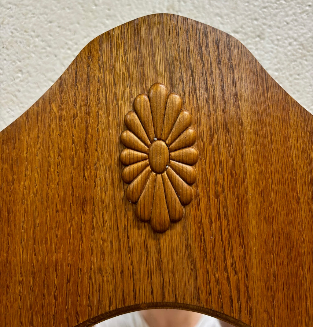 Antique Arts and Crafts Style American Oak Hall Tree with Mirror and Storage