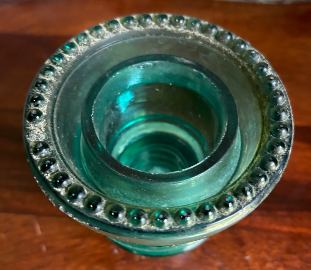 Antique Hemingray 42 Vintage Aqua Blue Glass Telephone Telegraph Insulator