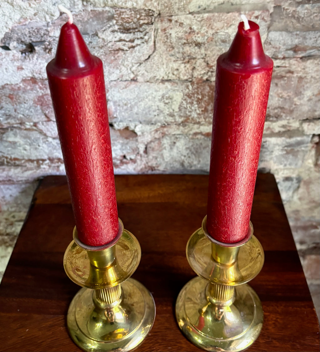 Vintage Hallmark Brass Candlestick Holders - Pair