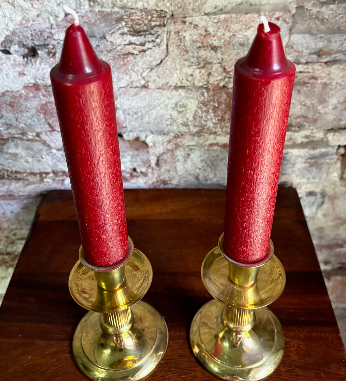 Vintage Hallmark Brass Candlestick Holders - Pair