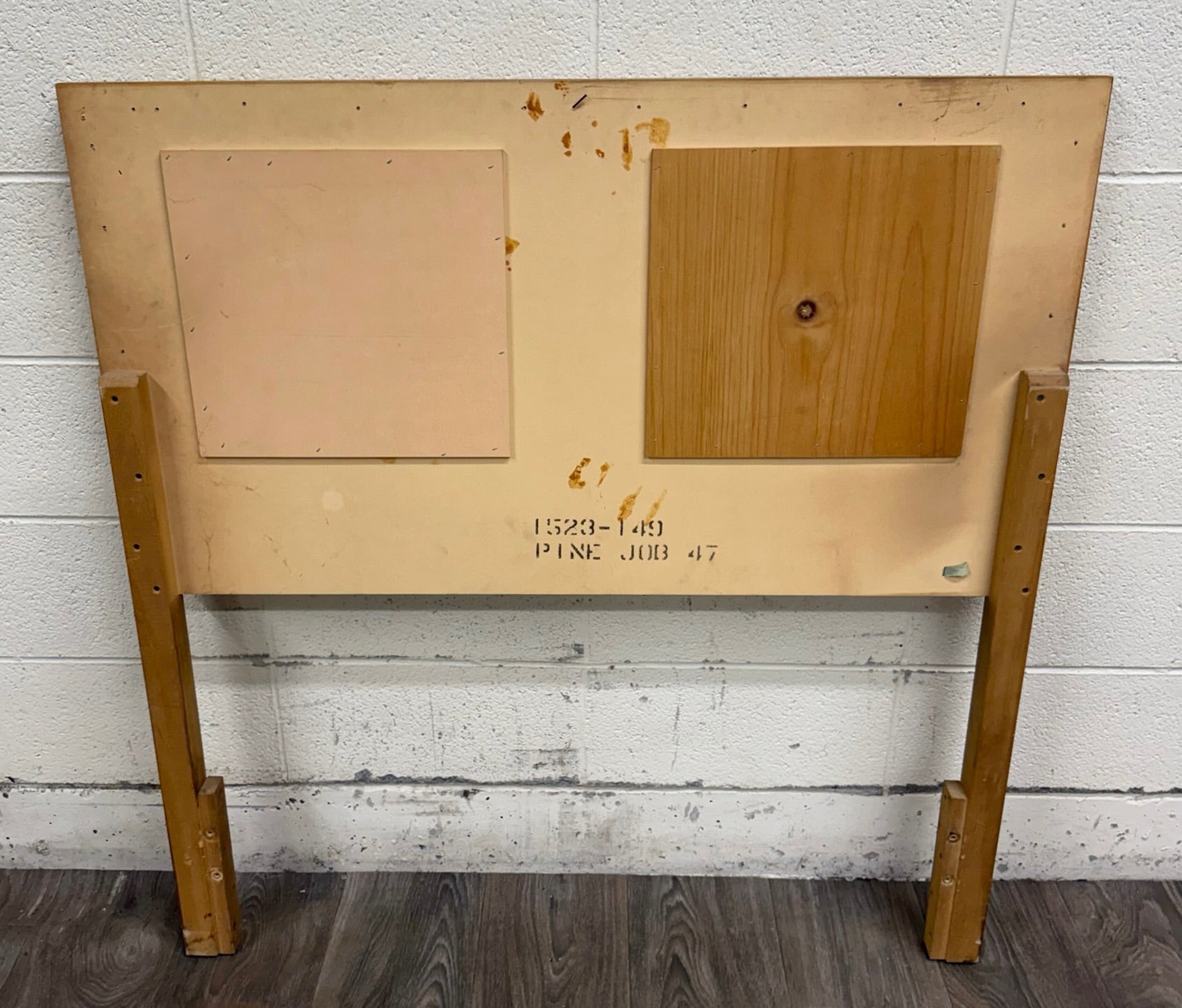 Vintage Full OR Queen Size Convertible 1970s Rustic Modern Headboard