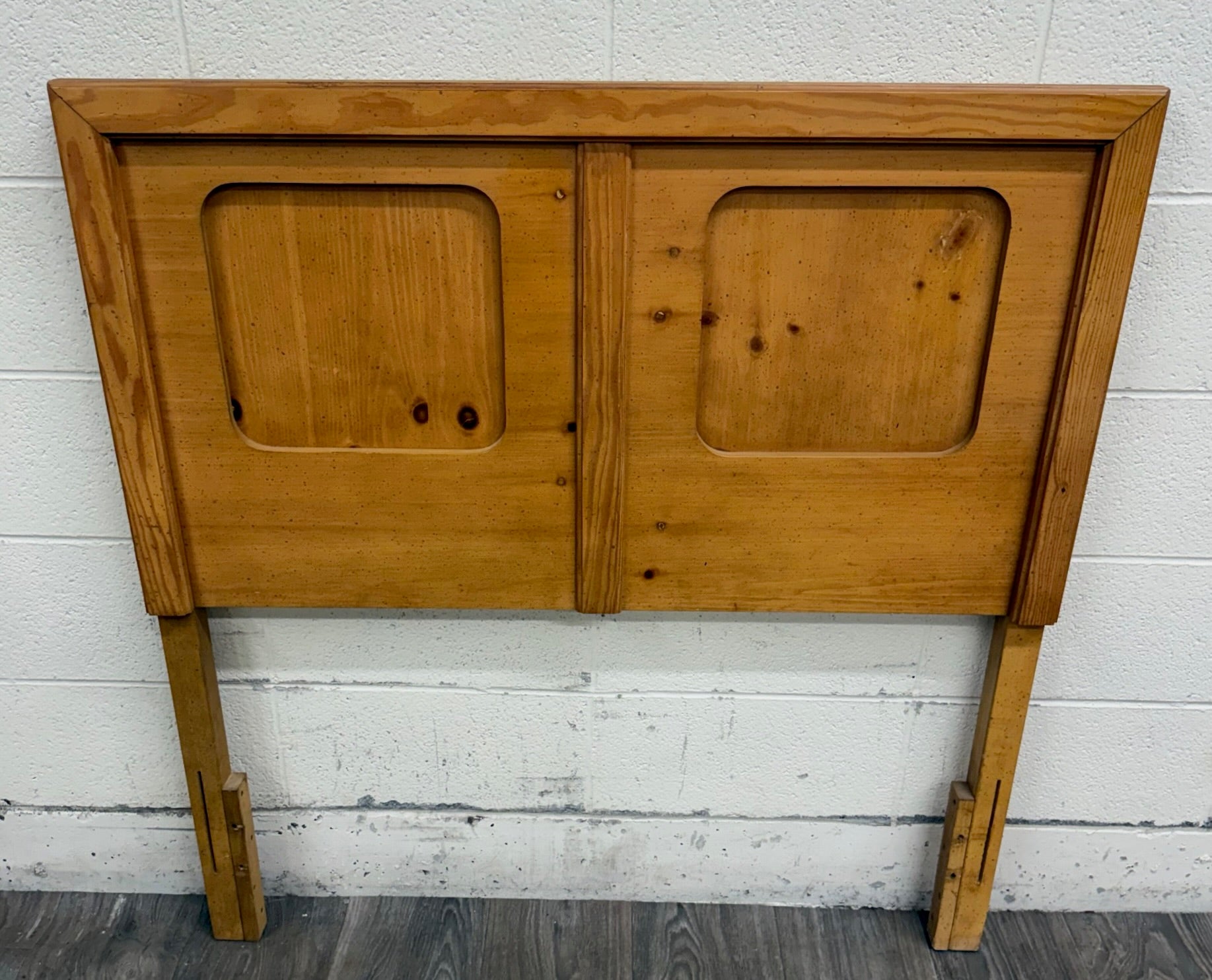 Vintage Full OR Queen Size Convertible 1970s Rustic Modern Headboard