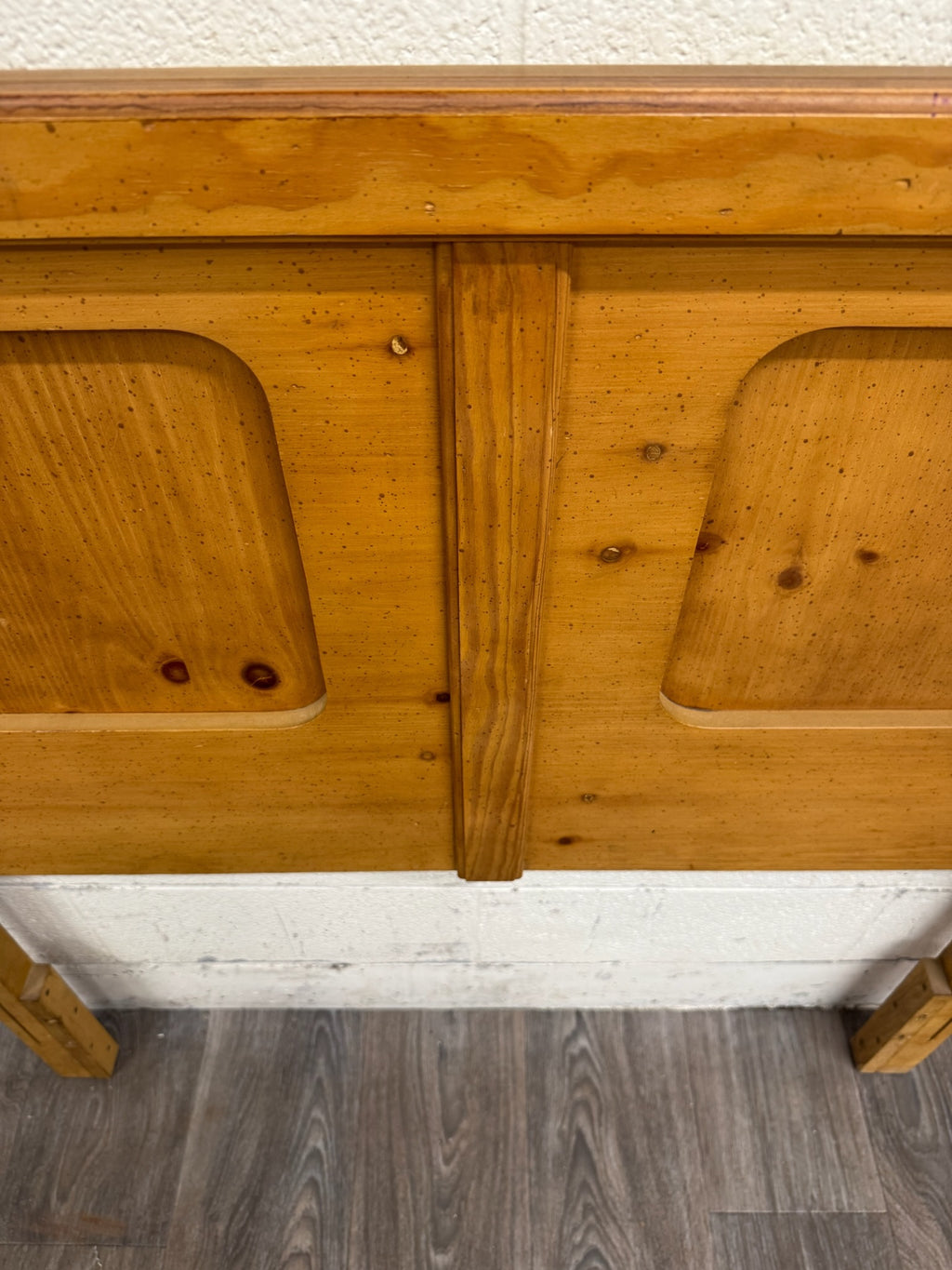 Vintage Full OR Queen Size Convertible 1970s Rustic Modern Headboard