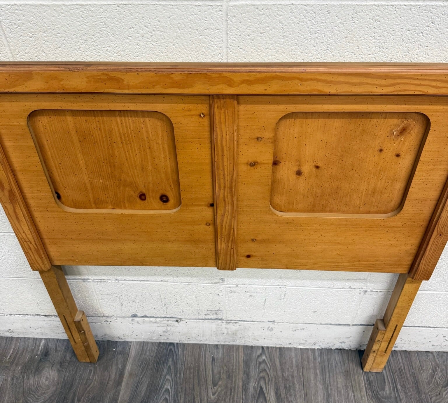 Vintage Full OR Queen Size Convertible 1970s Rustic Modern Headboard