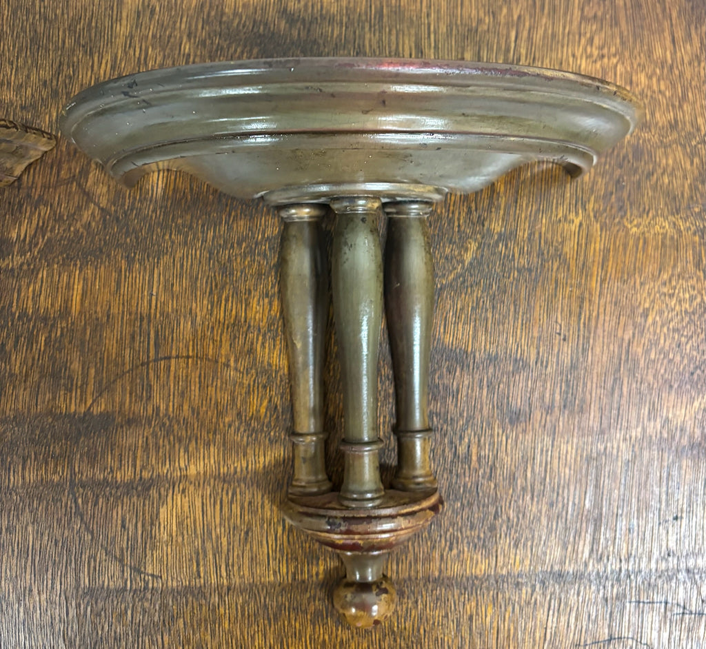 Vintage Classic Colonial Revival Wooden Wall Shelves - Pair