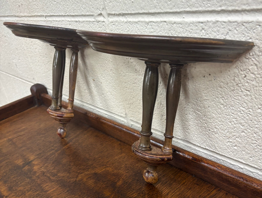 Vintage Classic Colonial Revival Wooden Wall Shelves - Pair