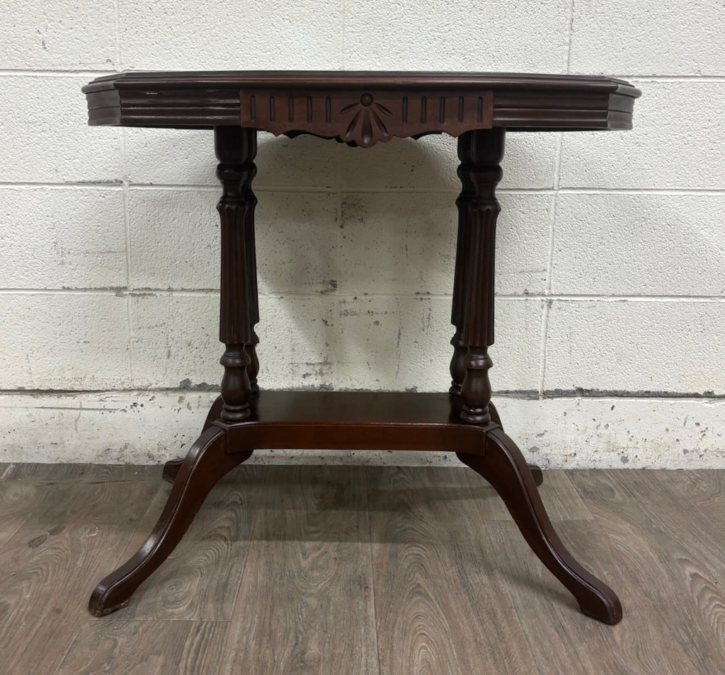 Antique Victorian Eastlake Flame Mahogany Parlor Table