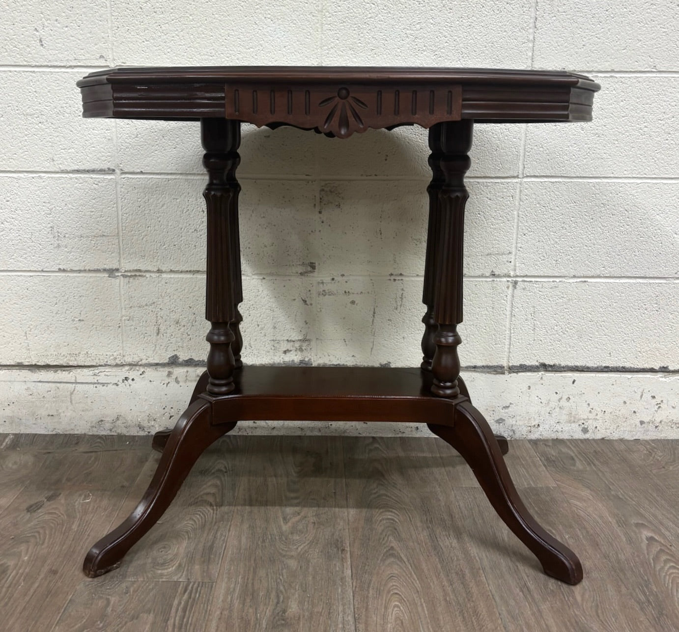 Antique Victorian Eastlake Flame Mahogany Parlor Table