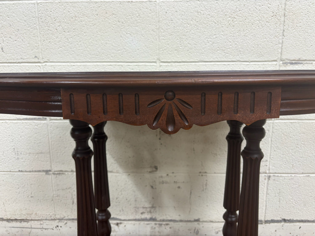 Antique Victorian Eastlake Flame Mahogany Parlor Table