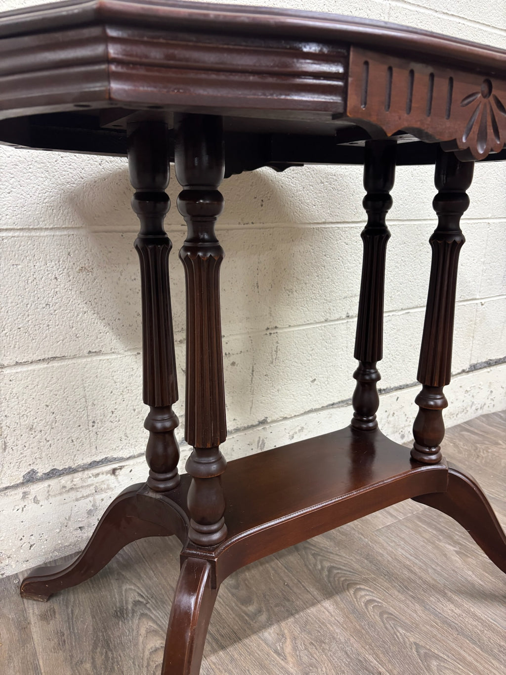 Antique Victorian Eastlake Flame Mahogany Parlor Table