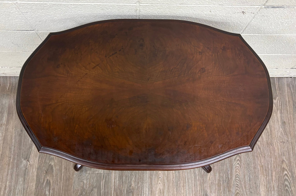 Antique Victorian Eastlake Flame Mahogany Parlor Table