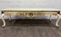Vintage Italian Rococo Revival Marble Top Coffee Table