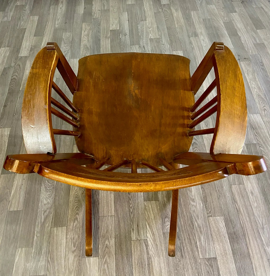 Vintage or Antique Victorian Style Pressed Back Spindle Rocking Chair