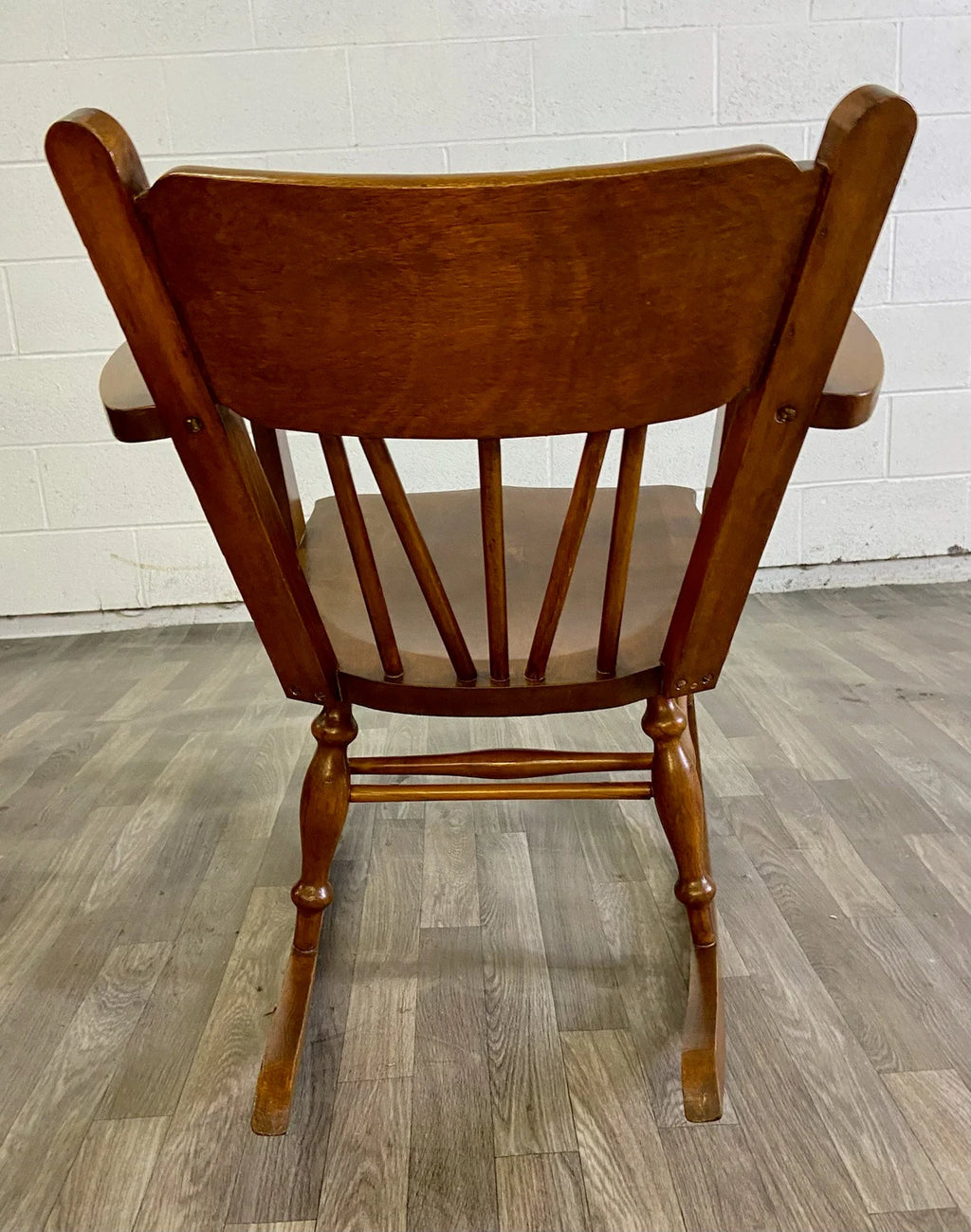 Vintage or Antique Victorian Style Pressed Back Spindle Rocking Chair