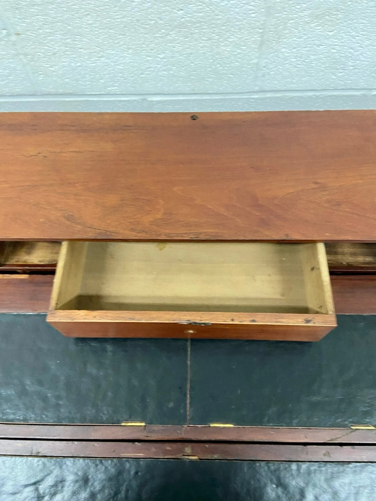 Antique 19th Century Style Unfolding Campaign Box Desk Captain Desk Writing Desk