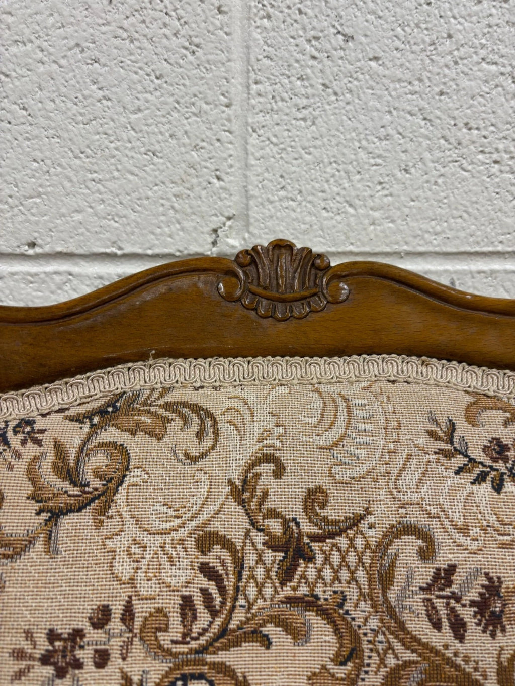 Vintage Louis XV Style Upholstered Tapestry Dining Chairs - Set of 6